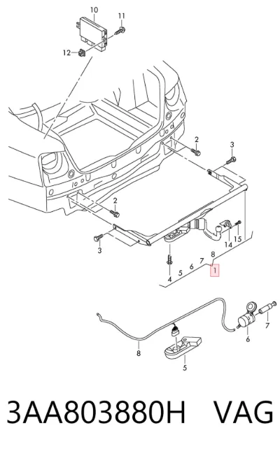 Enganche de remolque VAG 3AA803880H