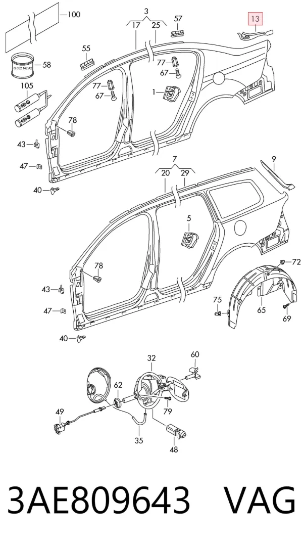  3AE809643 VAG