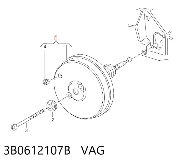 Servofreno 3B0612107B VAG