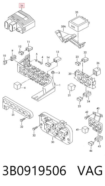 Regulador de velocidad del ventilador de refrigeración (unidad de control) VAG 3B0919506