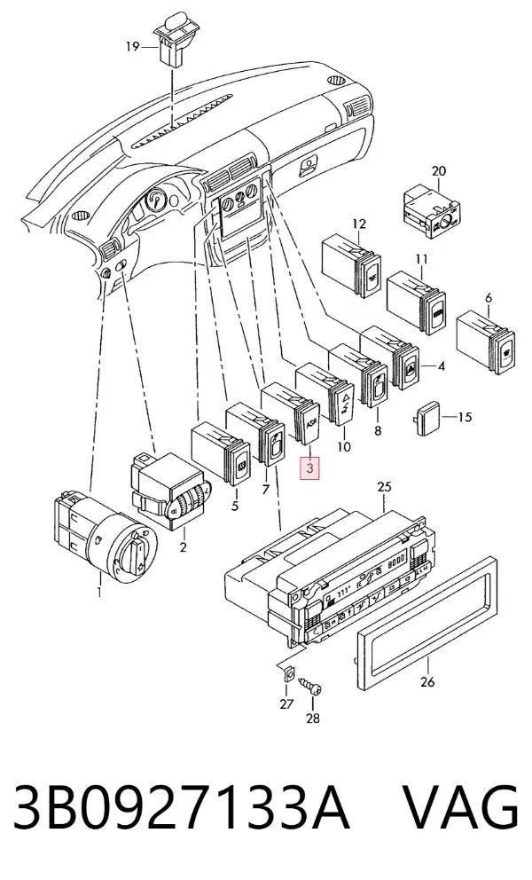  3B0927133A VAG