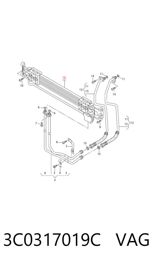 Radiador de refrigeración de la transmisión 3C0317019C VAG