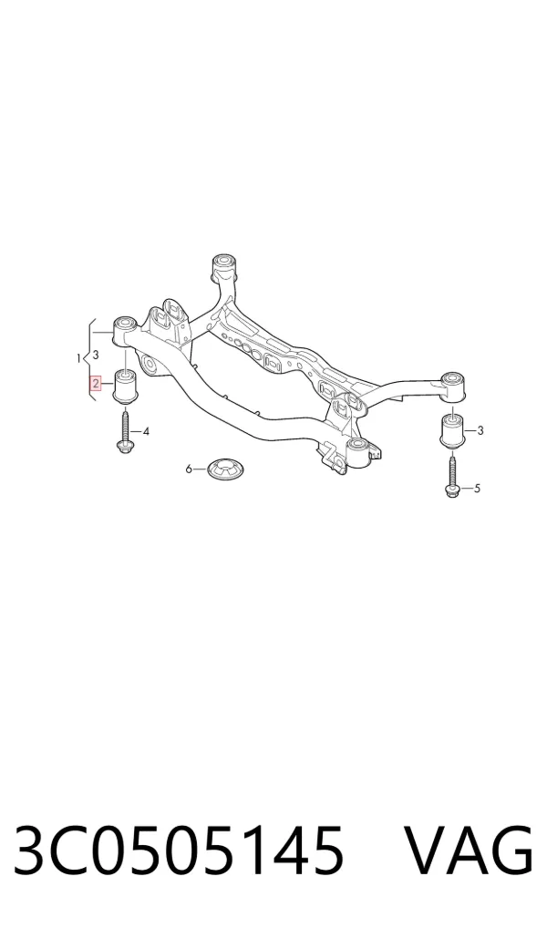 Silentblock trasero 3C0505145 VAG