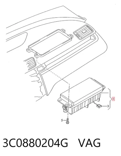 Airbag del pasajero VAG 3C0880204G