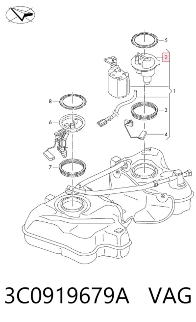 Carcasa del filtro de combustible VAG 3C0919679A