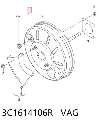 Servofreno VAG 3C1614106R