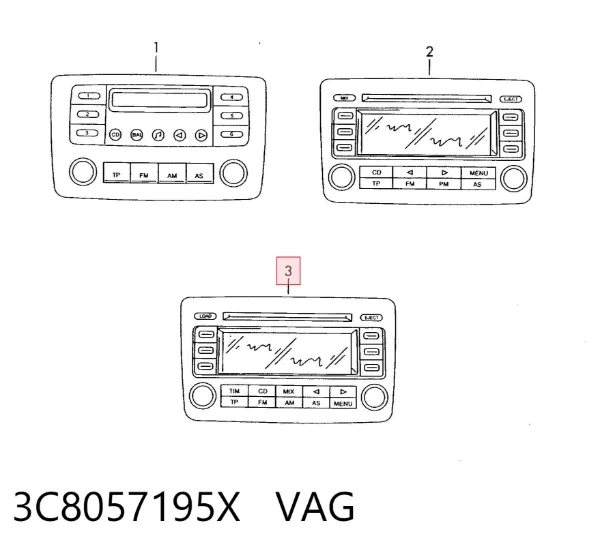 Radio 3C8057195X VAG