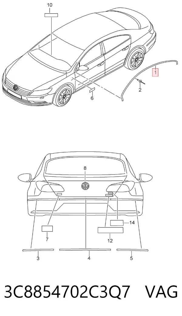  3C8854702C3Q7 VAG