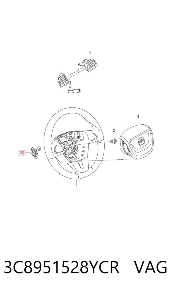  3C8951528YCR VAG