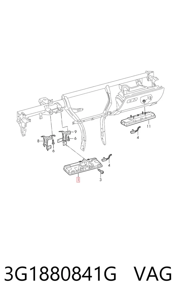 Airbag de rodilla del conductor 3G1880841G VAG