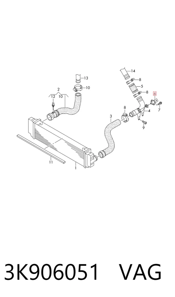 Sensor de presión de sobrealimentación 3K906051 VAG