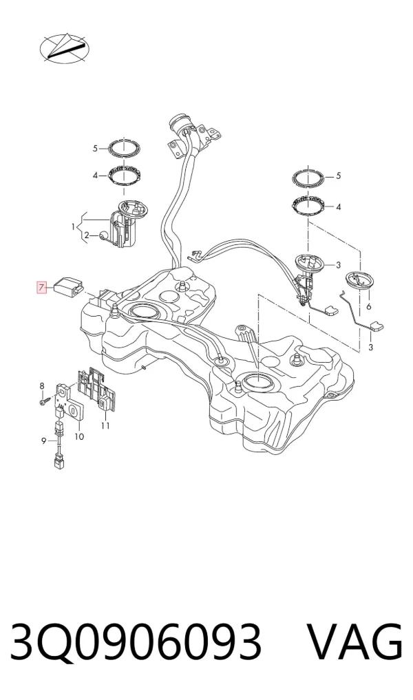 Módulo de control del motor de la bomba de combustible 3Q0906093 VAG