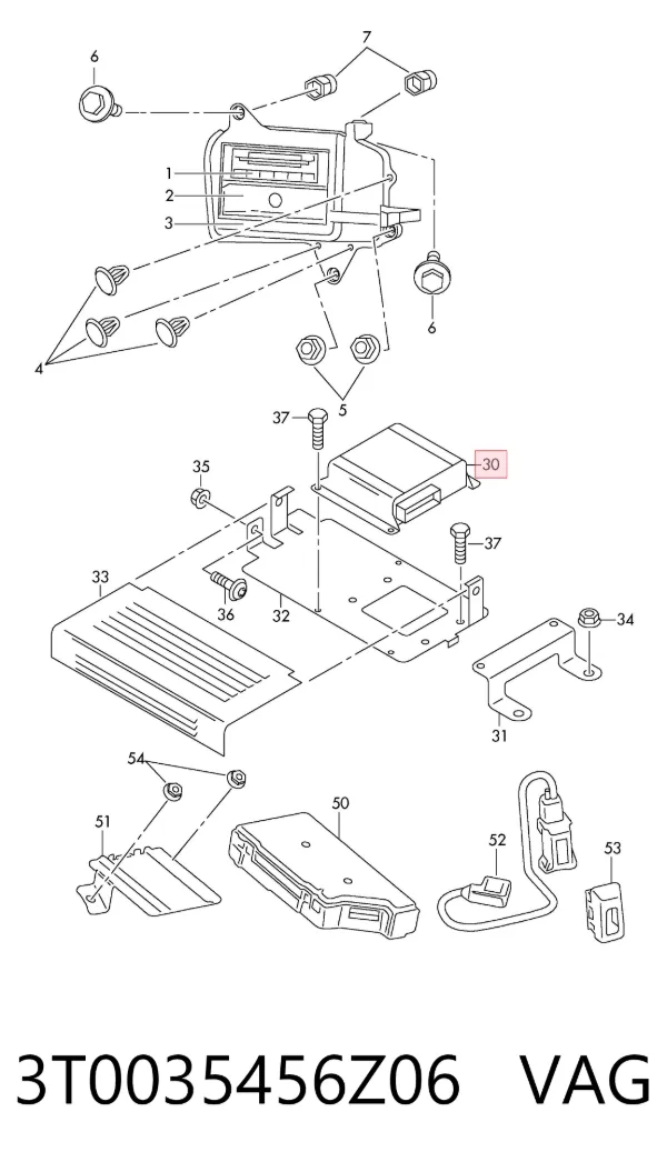 Amplificador de sonido del sistema de audio 3T0035456Z06 VAG