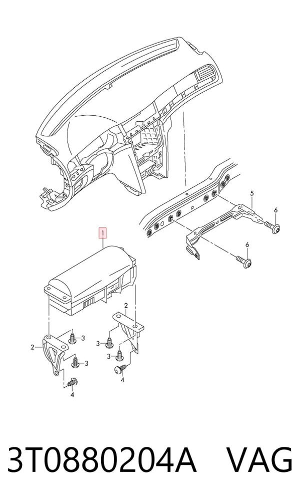 Airbag lateral 3T0880204A VAG