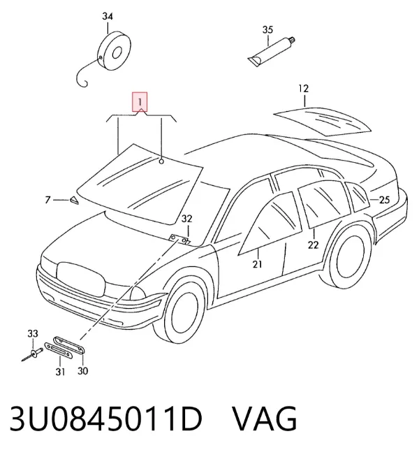 Parabrisas 3U0845011D VAG
