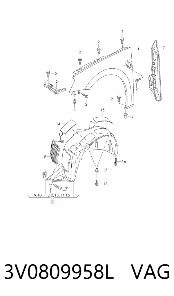  3V0809958L VAG
