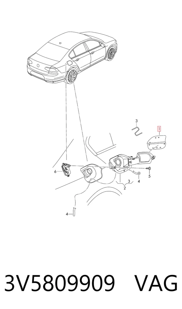 Tapa de la gasolina Skoda SuperB III