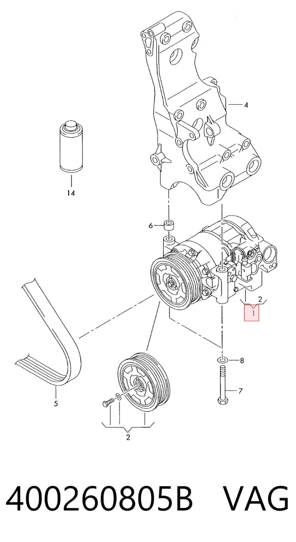 Compresor de aire acondicionado 400260805B VAG