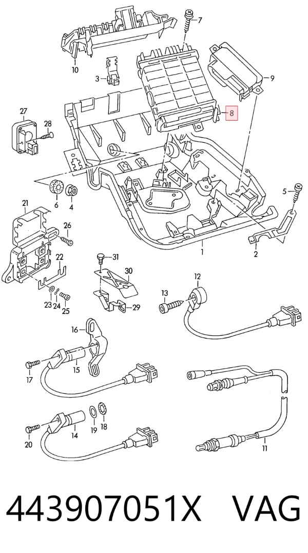 ECU 443907051X VAG
