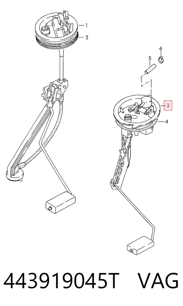 Aforador 443919045T VAG