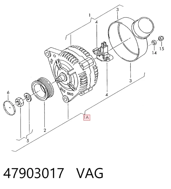 Alternador 47903017 VAG
