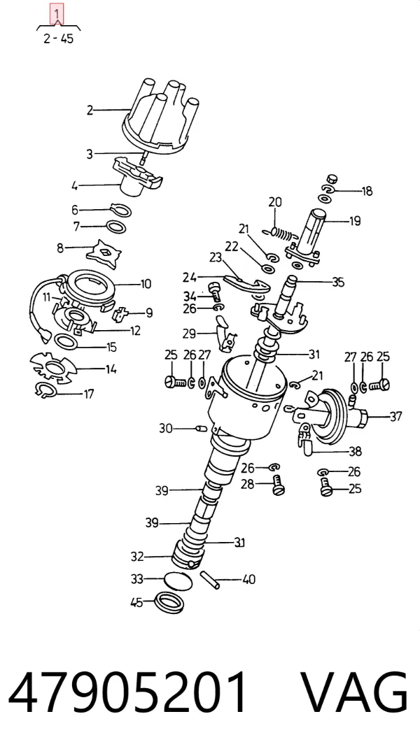 Distribuidor 47905201 VAG