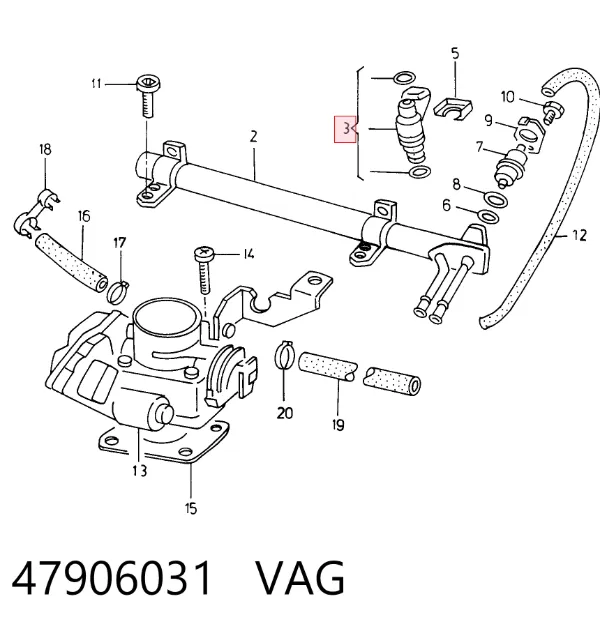Inyector 47906031 VAG