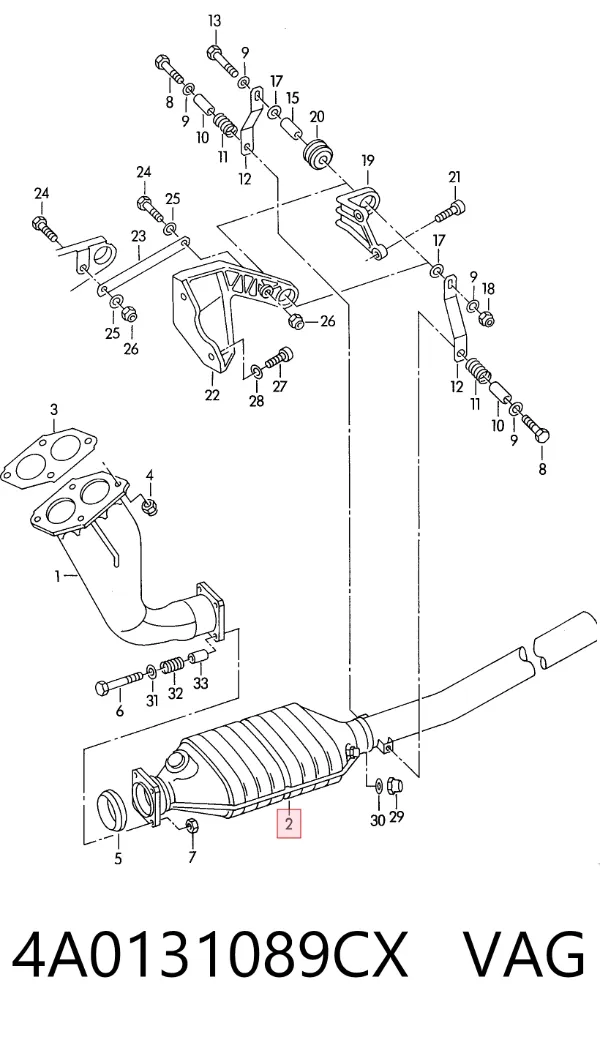 Catalizador 4A0131089CX VAG