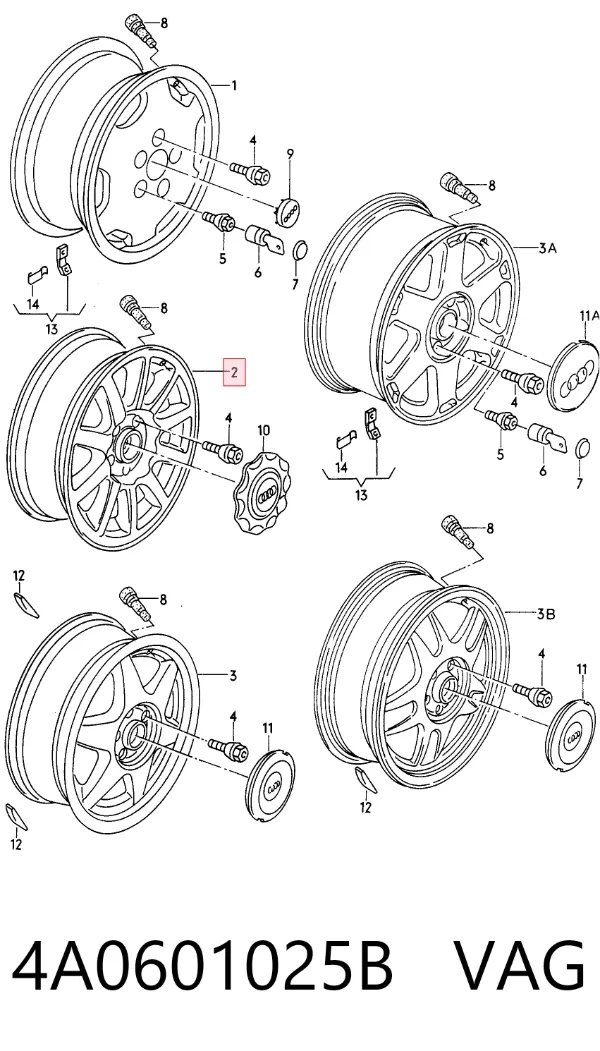 Llantas 4A0601025B VAG