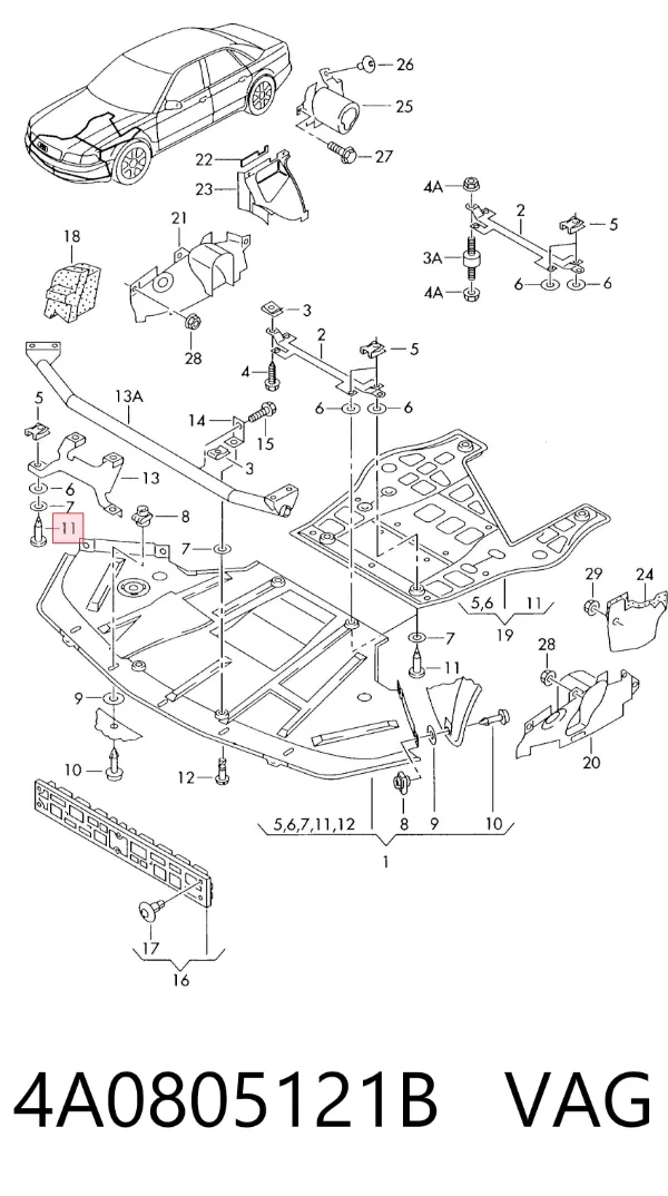  4A0805121B VAG
