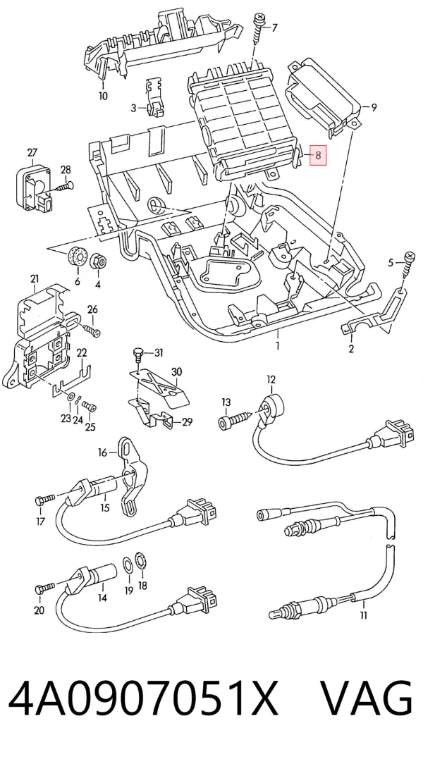 ECU 4A0907051X VAG