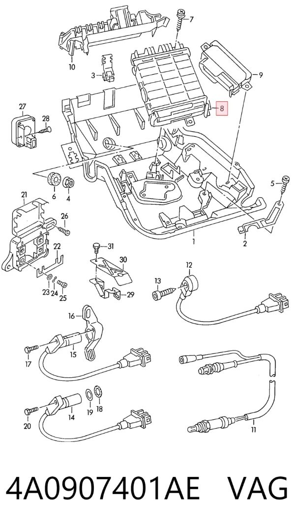 ECU 4A0907401AE VAG