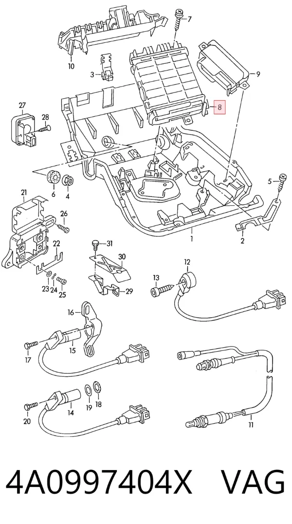 ECU 4A0997404X VAG