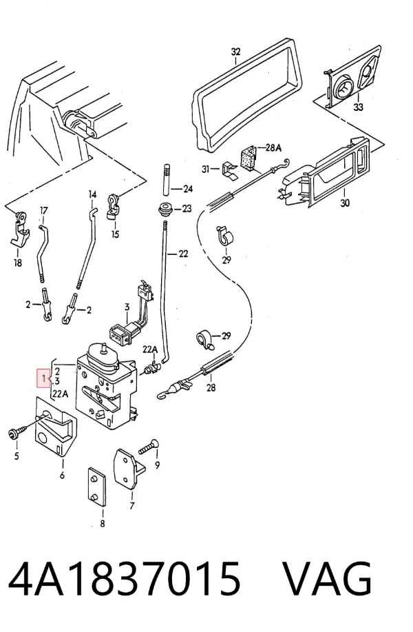 Cerradura 4A1837015 VAG