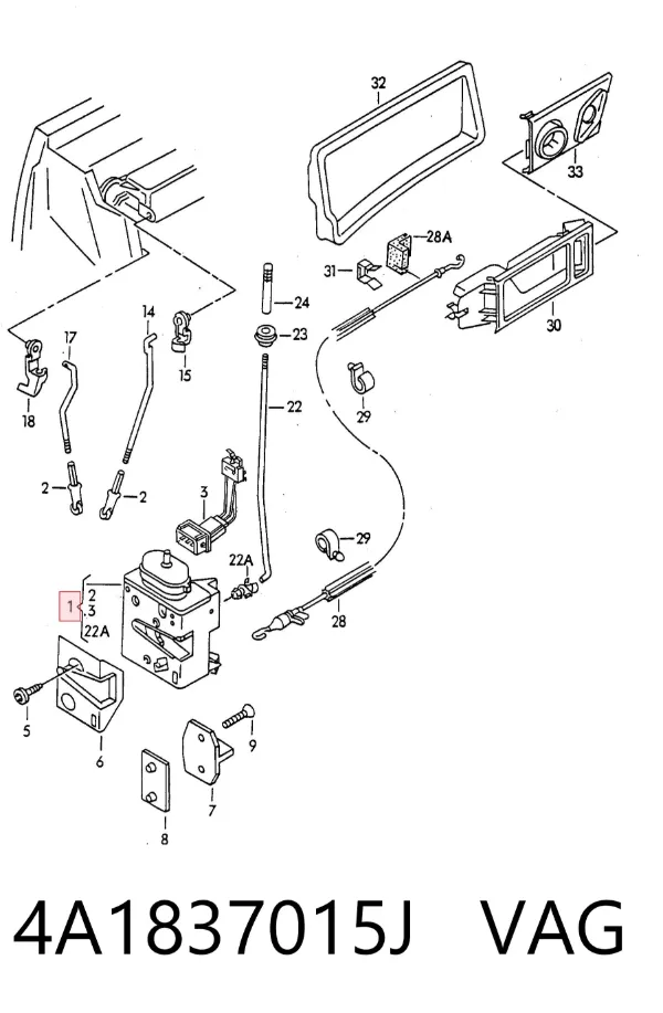 Cerradura 4A1837015J VAG