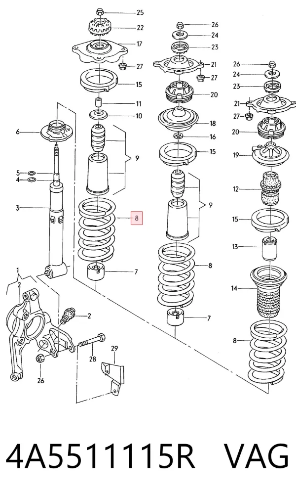Muelle 4A5511115R VAG