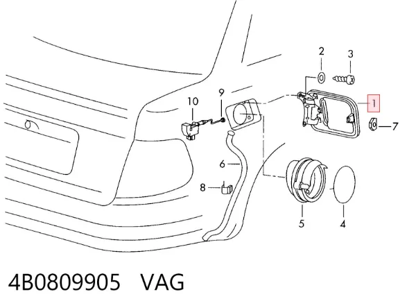 Tapa de la gasolina Audi A6 C5