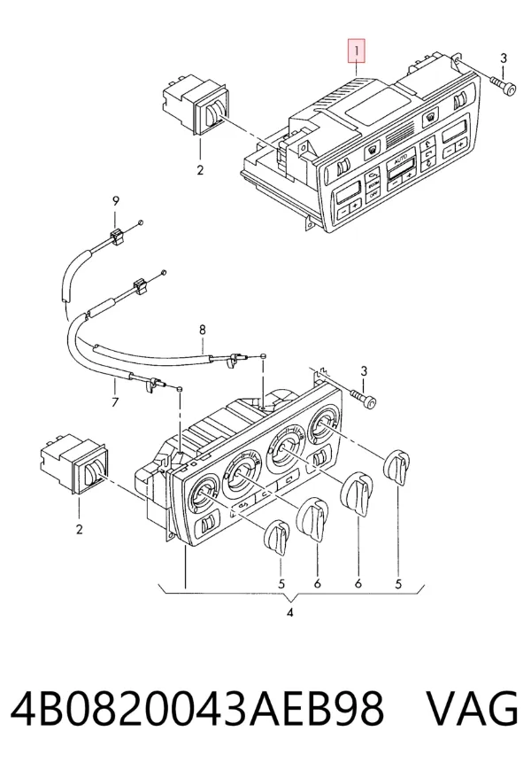 Unidad de control aire acondicionado Audi A6 C5