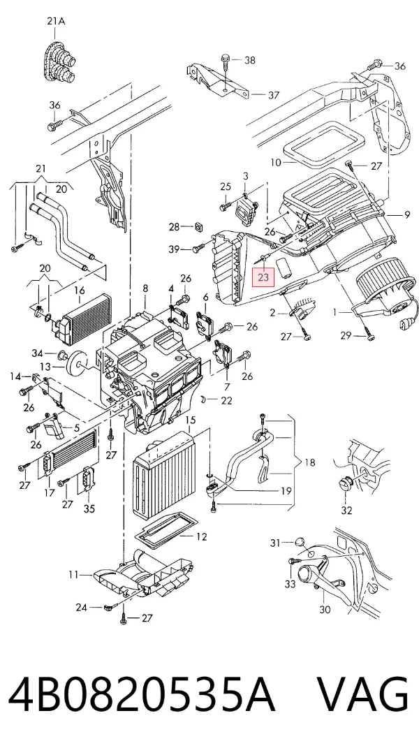Sensor de temperatura ambiente 4B0820535A VAG