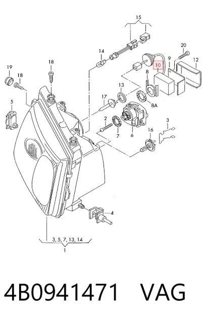 Centralita, faros xenon VAG 4B0941471