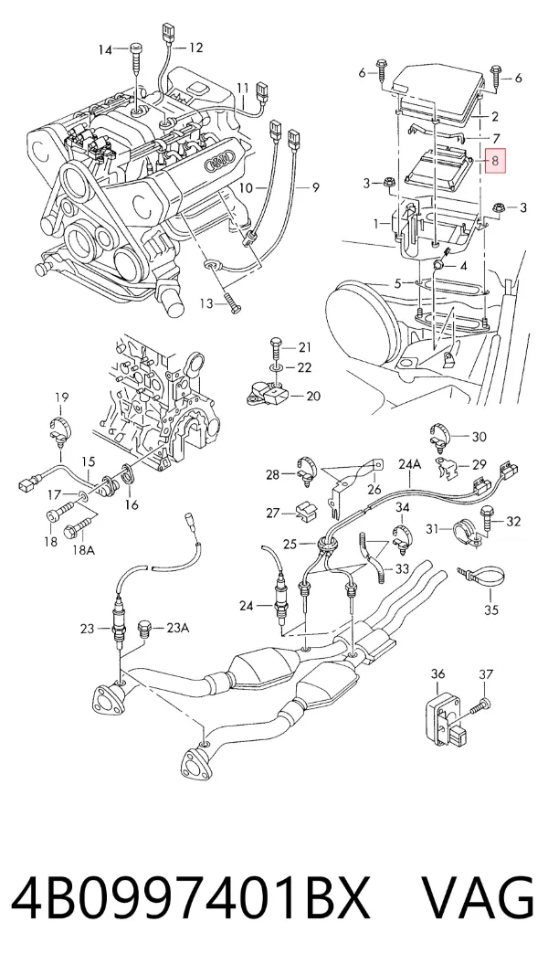 ECU 4B0997401BX VAG