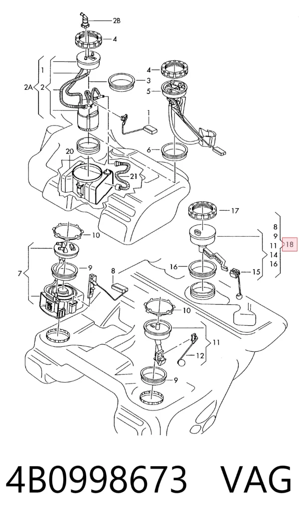 Aforador 4B0998673 VAG