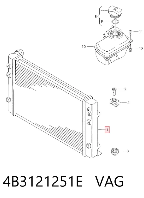 Radiador 4B3121251E VAG