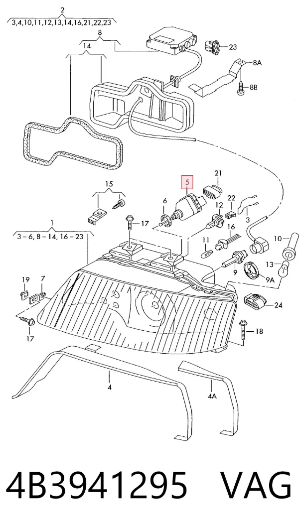 Motor regulador de faros Audi A6 Allroad C5