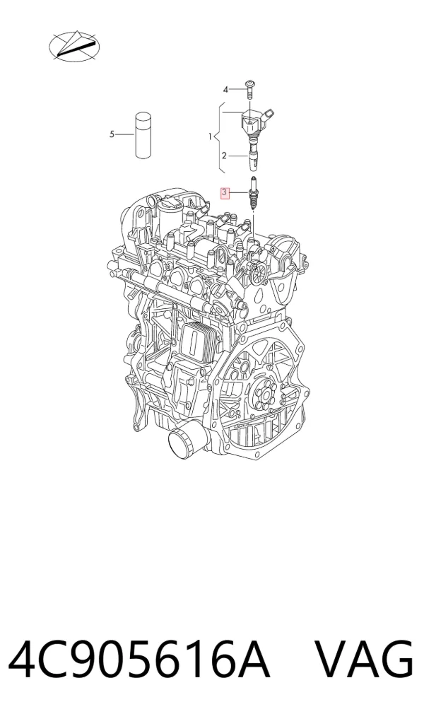 Bujía 4C905616A VAG