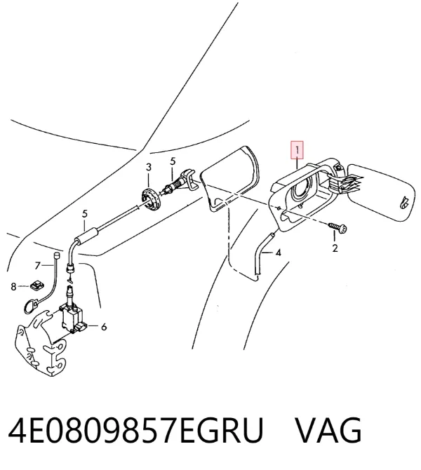 Tapa de la gasolina 4E0809857EGRU VAG