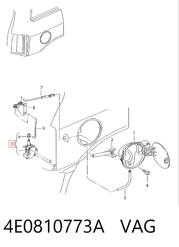 Motor tapa combustible Audi A8 D3