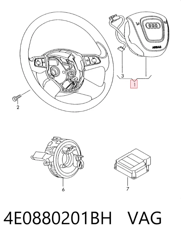 Airbag de volante 4E0880201BH VAG