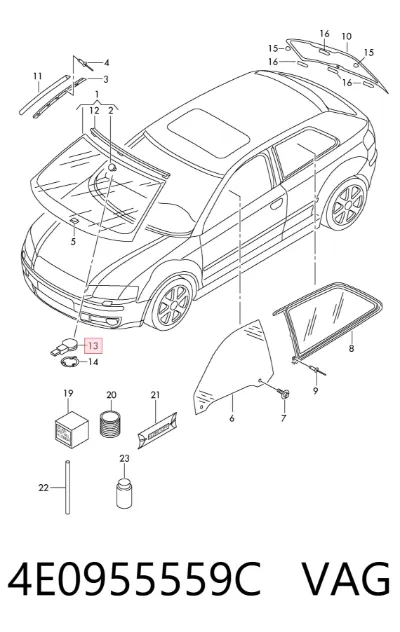 Sensor de lluvia VAG 4E0955559C