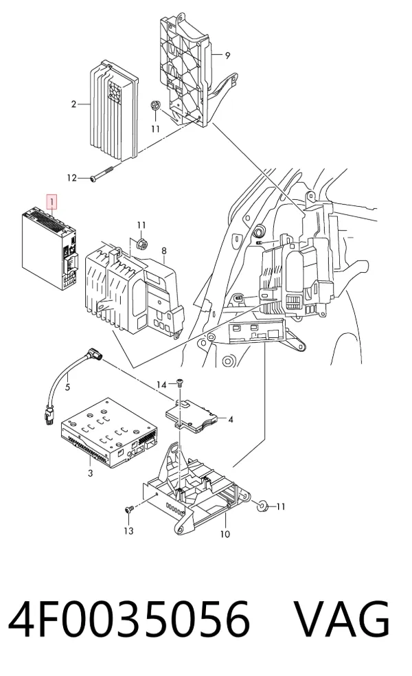 Amplificador de sonido del sistema de audio 4F0035056 VAG